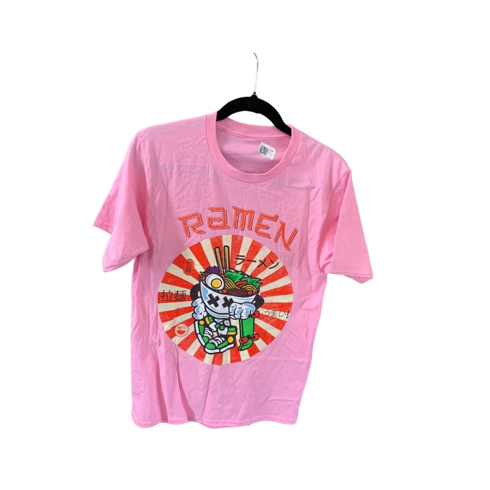 Ramen Mens Size Small Pink Tshirt Shirt Tee Short Sleeve